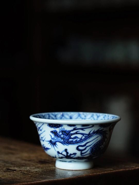 溪蘭仰元｜雲龙纹压手杯