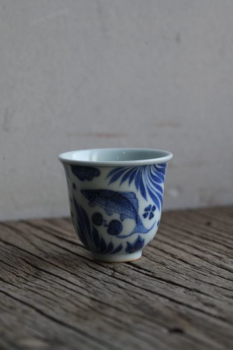 溪蘭仰元｜鱼藻纹迷你单杯