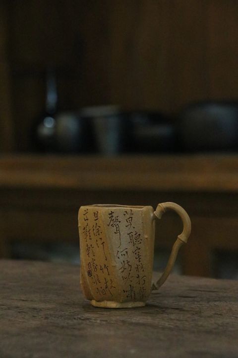 黄金段泥六方竹杯